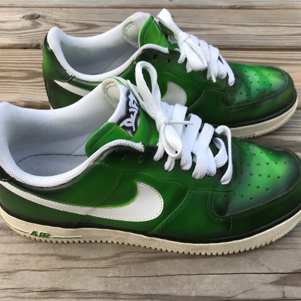 Nike Men Shoe Green Athletic Nike Air Sneaker - Picture 6 of 8